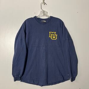 Vintage 90s MARQUETTE University Spellout Spirt Shirt Long Sleeve Men Size Small